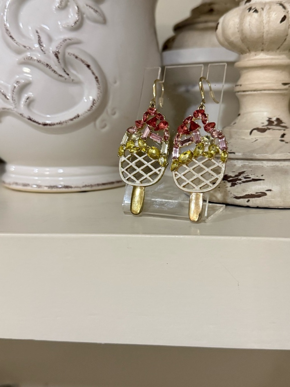 Sugarfix Rhinestone Ice Cream Pop with Green and Pink Stones - Picture 2 of 7